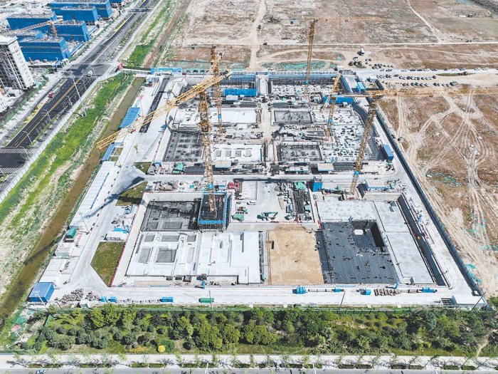 近期拍摄的北京科技大学雄安校区建设现场。受访者 供图