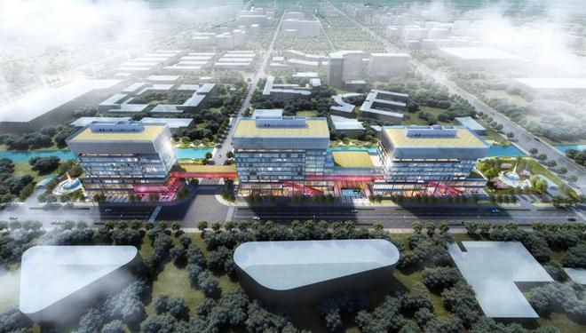 上海脑机接口未来产业集聚区核心功能区鸟瞰效果图
