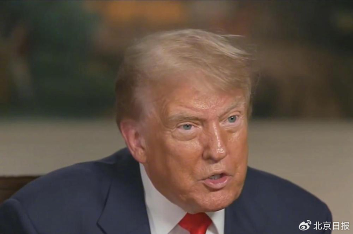 这是美国总统特朗普29日接受福克斯商业频道采访的画面截图