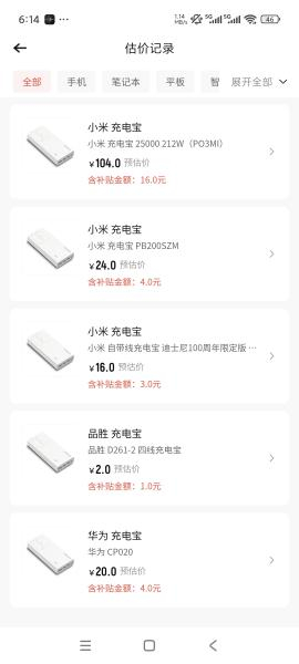 部分产品估值