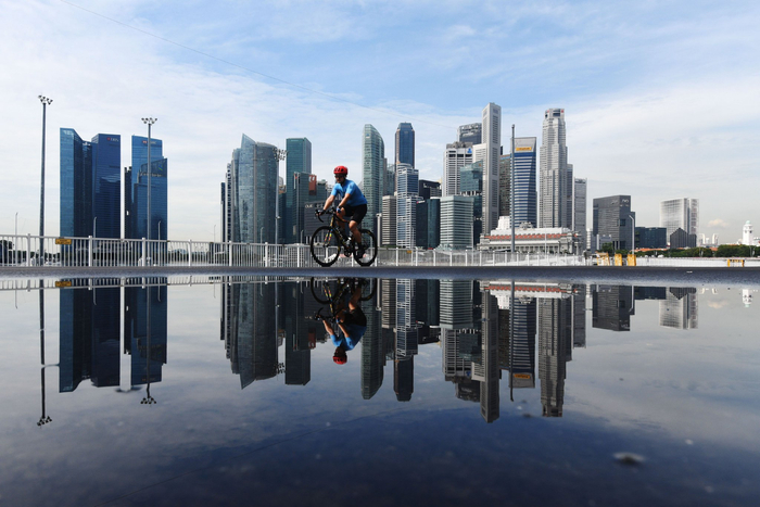 这是2022年2月17日拍摄的新加坡城市景观。新华社发（邓智炜摄）