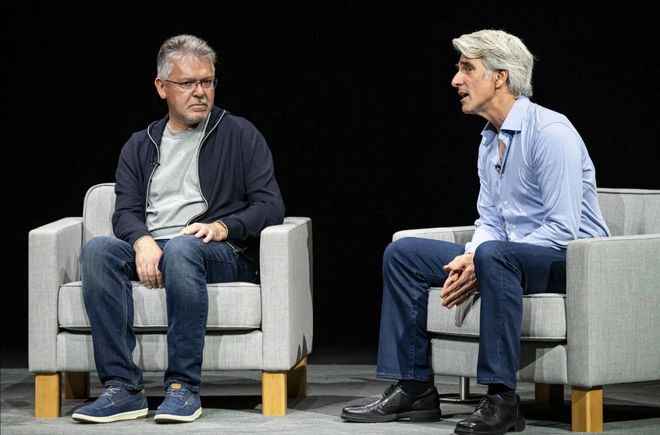▲John Giannandrea（左）和Craig Federighi（右）