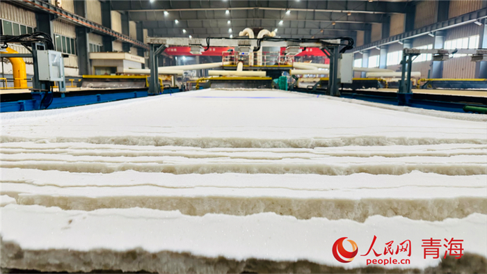 生产车间的钾肥生产线。人民网 刘沛然摄