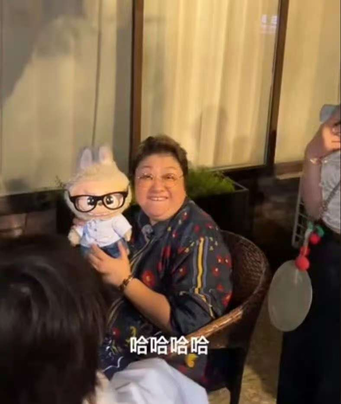 韩红模仿Labubu，现场视频截图