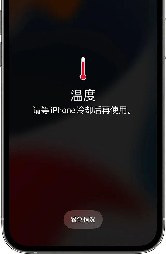 苹果手机“温度计警告”页面截图自上述邮件