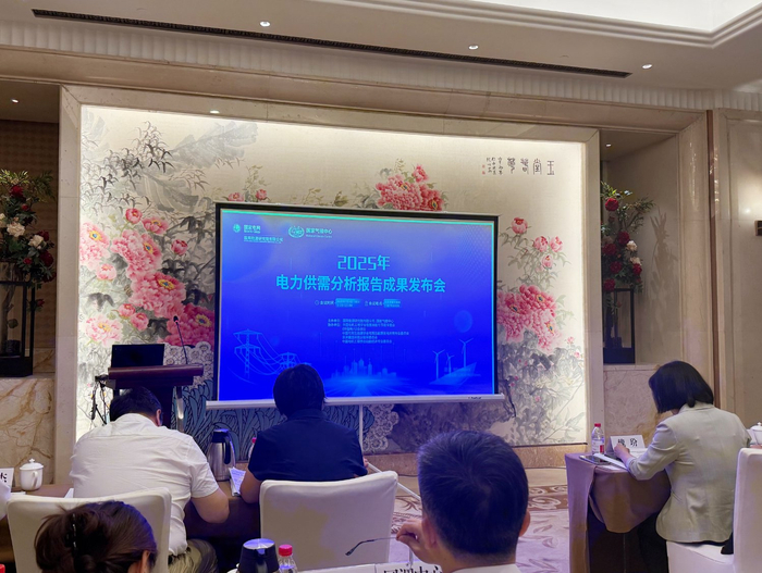 图为2025年电力供需分析报告成果发布会现场