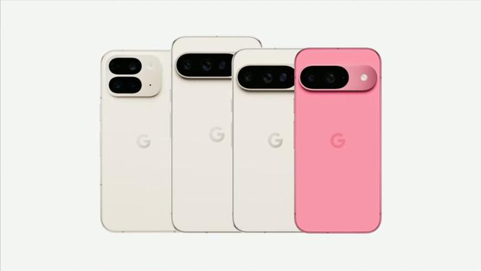从左到右:Pixel 9 Pro Fold, Pixel 9 Pro XL, Pixel 9 Pro, Pixel 9|WhatHiFi