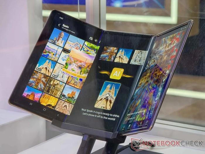 CES 2025 上三星展示的内折叠方案|NotebookCheck