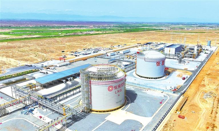 张掖LNG储备中心二期项目建设现场。山丹县委宣传部供图