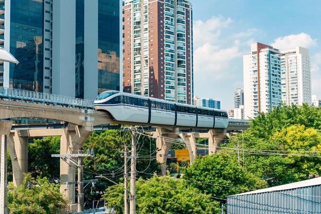 ▲巴西正在测试中的比亚迪云轨