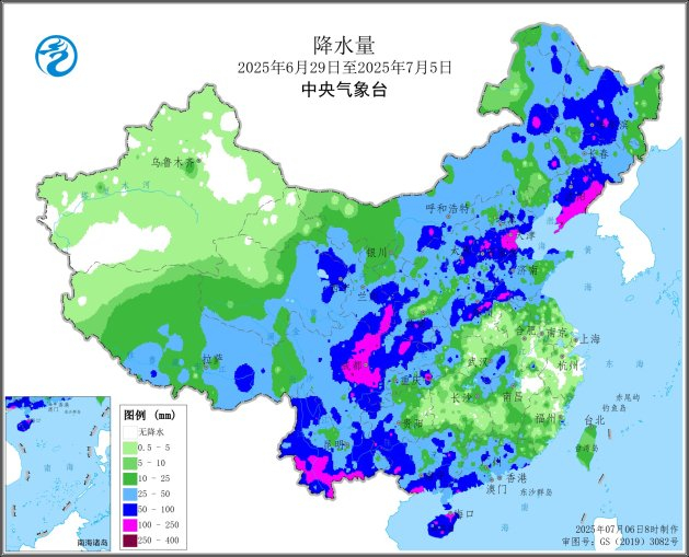 图2 全国降水量