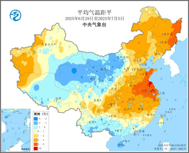 图1 全国平均气温距平