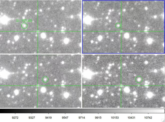 　　中国科学院紫金山天文台近地天体望远镜拍摄到的3I/ATLAS图像。（赵海斌 供图）