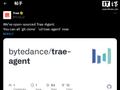 字节跳动开源其 AI IDE 工具核心组件 Trae-Agent