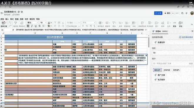 图 | 针对《乔布斯传》生成200字简介（来源：资料图）