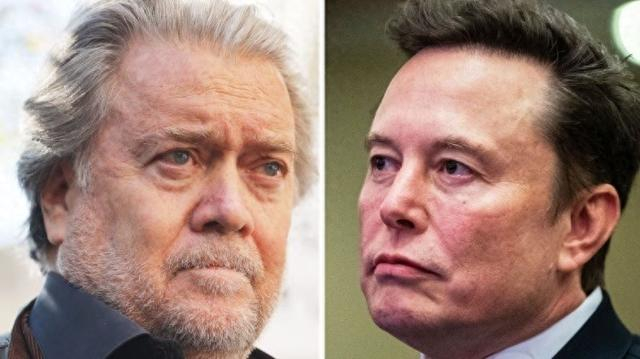 班农（左）与马斯克 图源：美媒