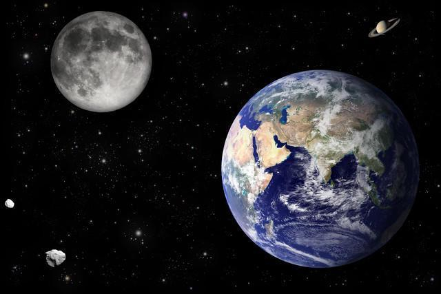 ▲月球本月已经移近两极，导致地球自转速度加快图据视觉中国