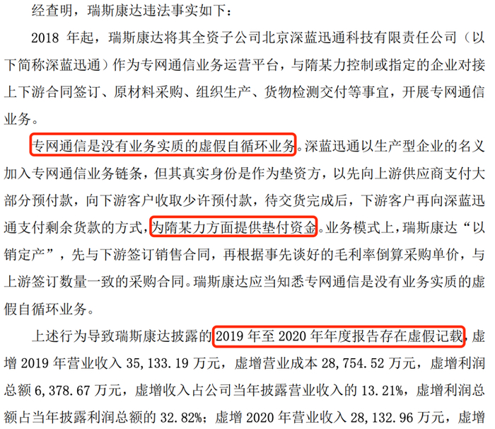 （瑞斯康达公告截图）