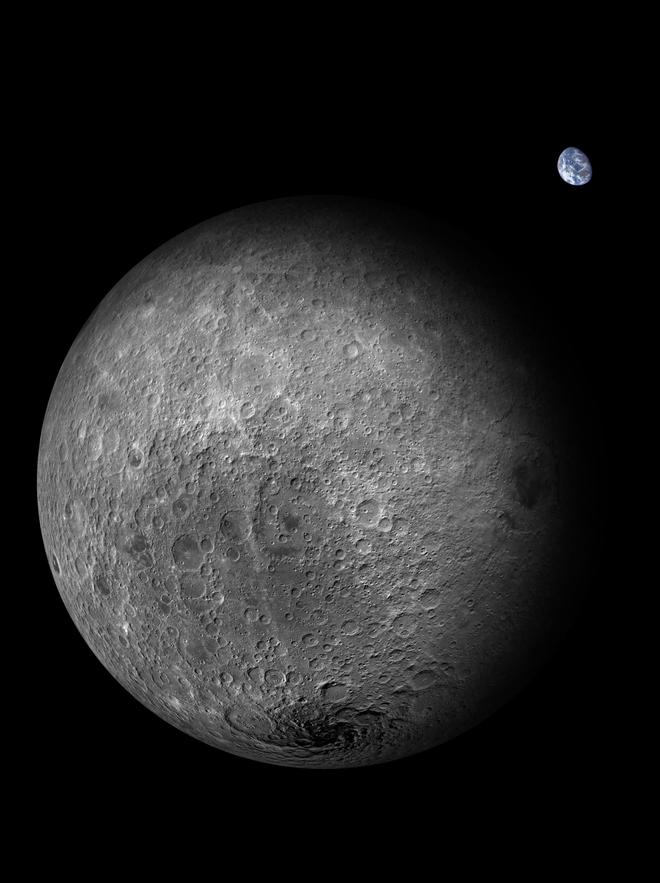 　　月球背面影像图。（中国科学院供图）