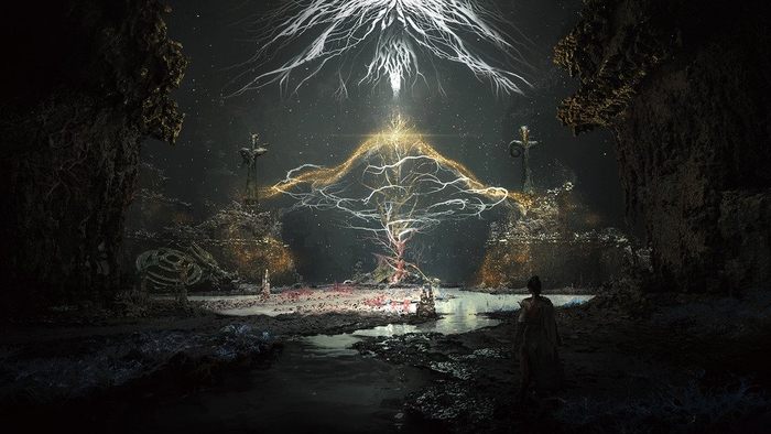 基于三星堆青铜神树设计的游戏场景