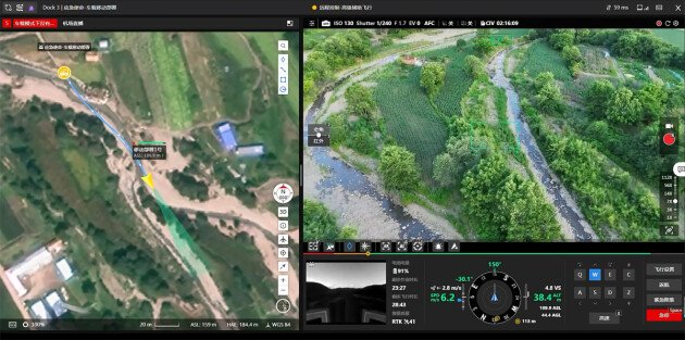 机场无人机实时回传灾情画面
