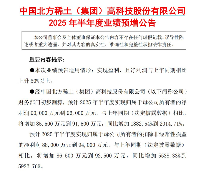 来源：北方稀土公告