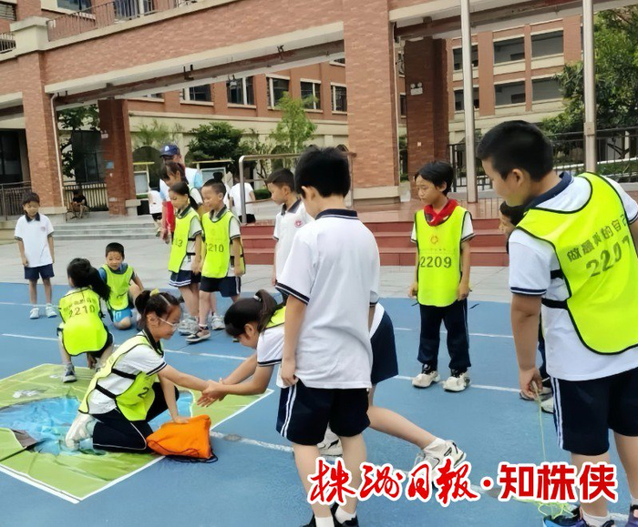 株洲市红十字防溺水安全教育“喊回行动”现场。 受访者/供图