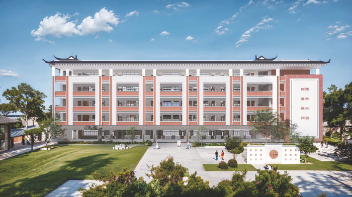     ③    ①②③：南宁市第四十二中学改扩建工程效果图。