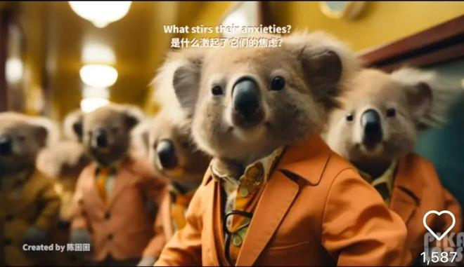 2022年底，陈困困发布在小红书上的AI视频作品（来源：@ 陈困困 小红书页面）