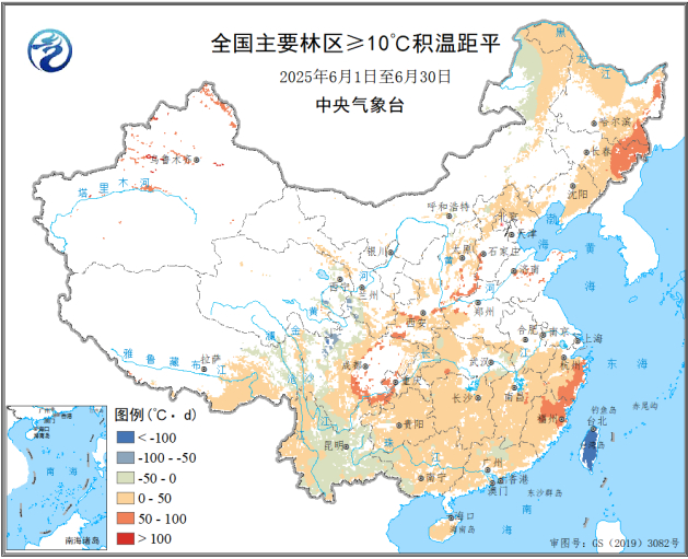 图2 2025年6月全国主要林区