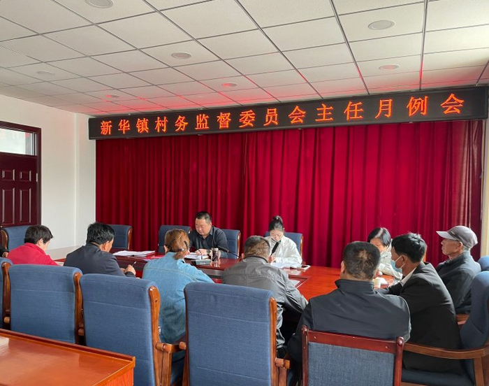 6月30日，临泽县新华镇纪委召开全镇村务监督委员会主任月例会。