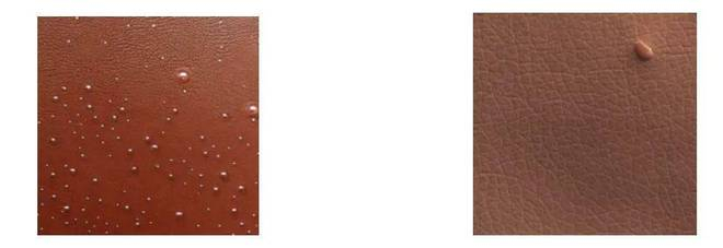 【图 1】左边为大模型生成，右边为实际采集。在工业制造皮革领域，大模型生成图片和实际采集图片的对比