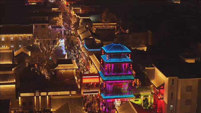 ▲邯郸道历史文化街区夜景