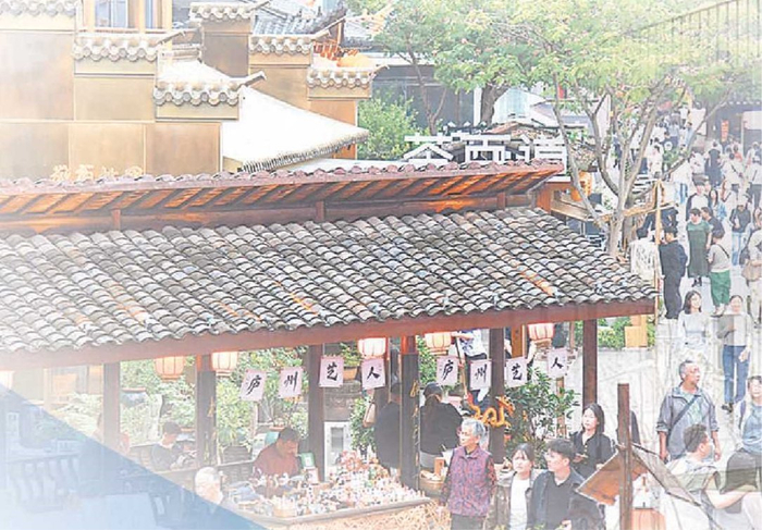 日前，在合肥市包河区罍街，游客游玩赏景、购物消费，“夜经济”火热。本报通讯员 方好 摄