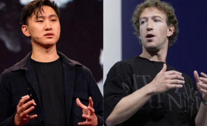 Alexandr Wang 与扎克伯格｜图片来源：网络