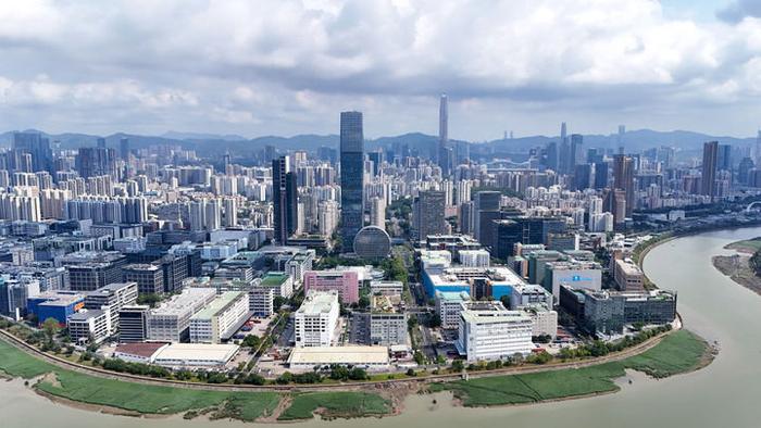 位于粤港澳大湾区的河套深港科技创新合作区(2025年4月24日摄,无人机照片)。新华社记者 梁旭 摄