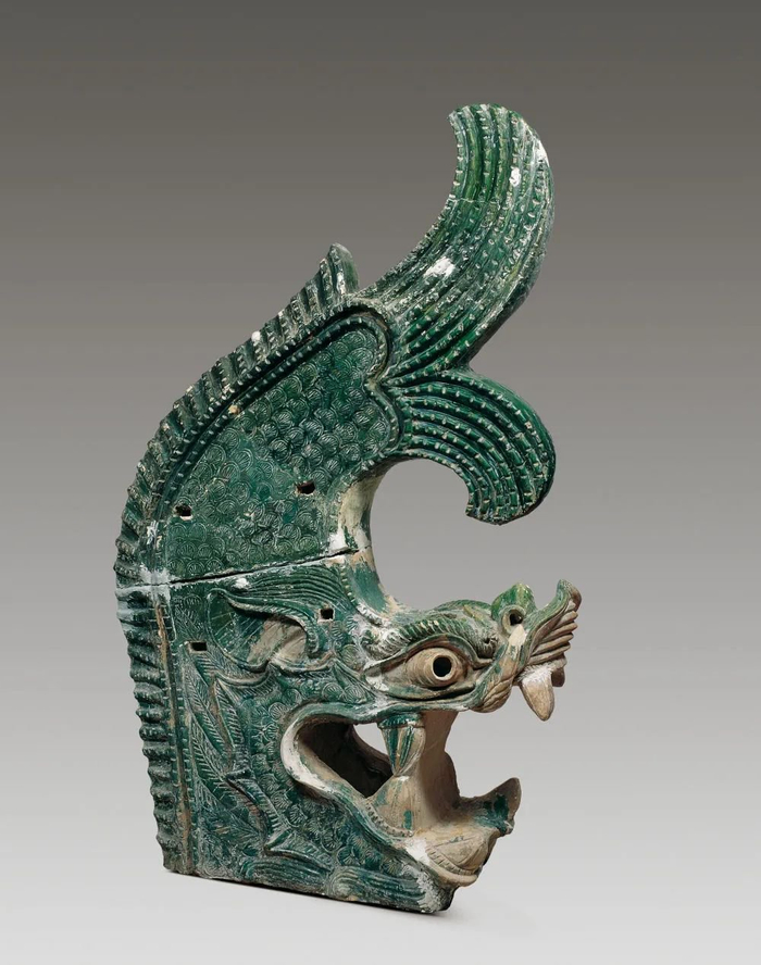 绿釉鸱吻。（银川西夏陵区管理处供图）