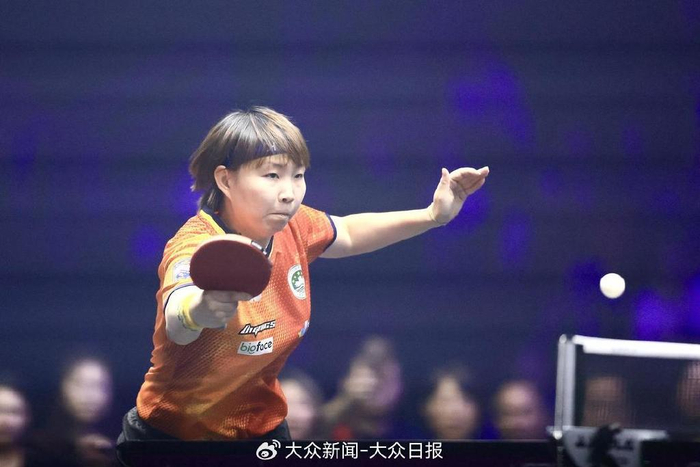 ▲朱雨玲在女单决赛中