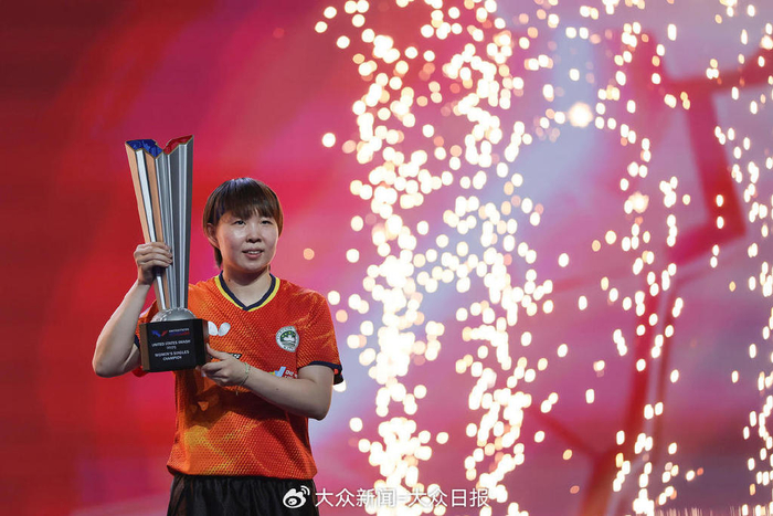 ▲朱雨玲夺冠