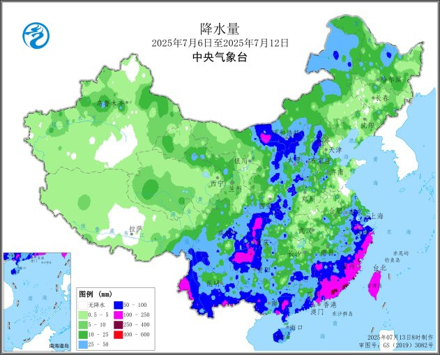 图2 全国降水量
