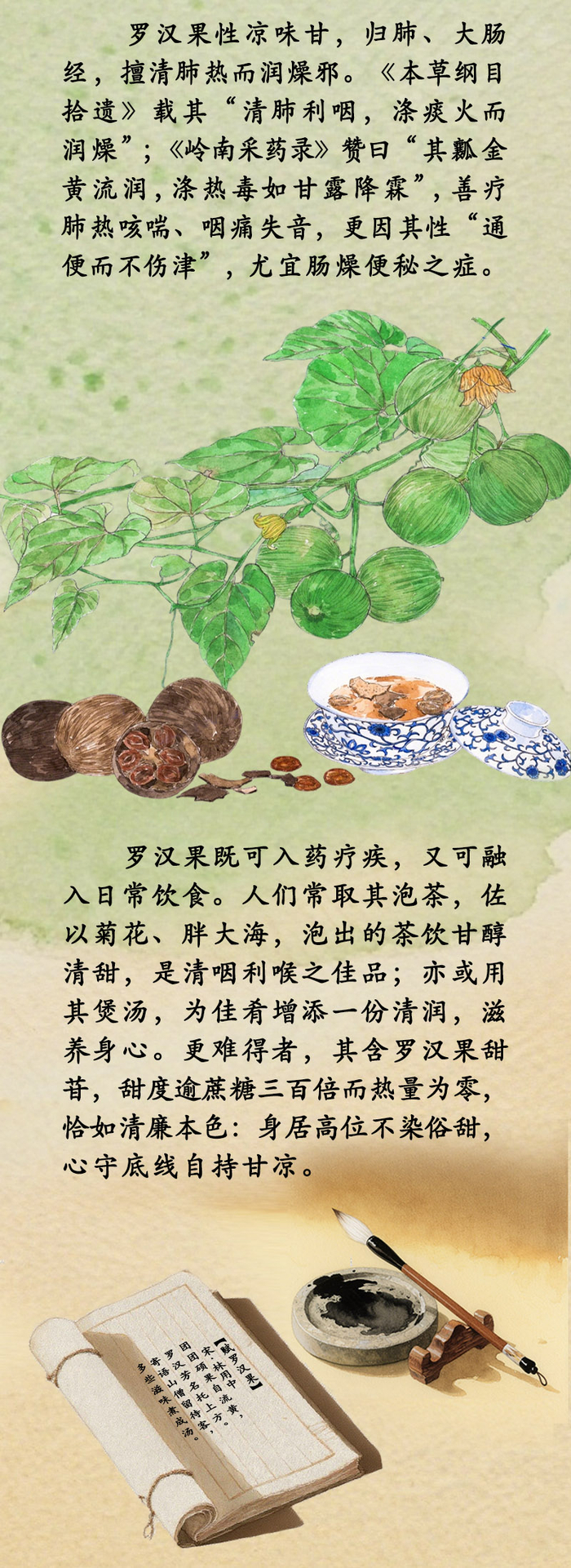 中药喻清廉丨罗汉果：甘凉润心 涤浊守正