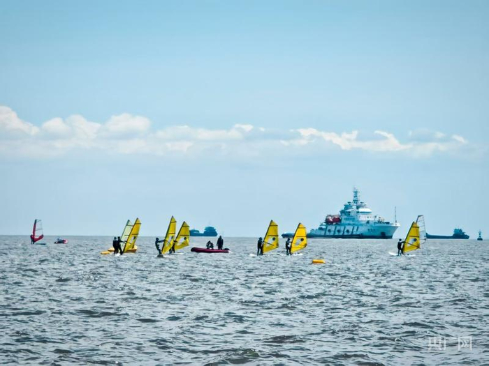 海面上的重重帆影（央广网记者 蔡文娟 摄）