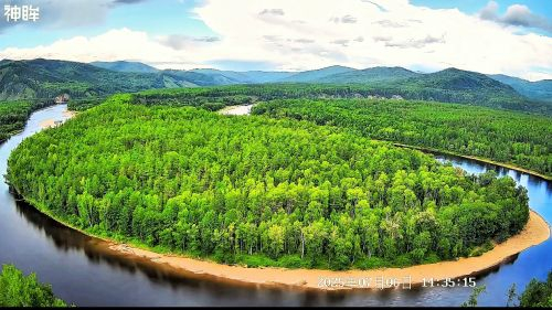 神眸PT2户外太阳能AI智能摄像机位于莫尔道嘎国家森林公园白鹿岛1号瞭望塔拍摄记录画面，图片来源：企业供图