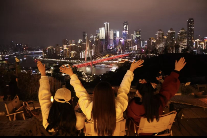 　　网友发布的“莲花茶摊”景观图。资料图