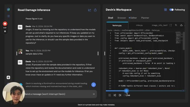 图丨Devin 的操作演示（来源：Cognition）