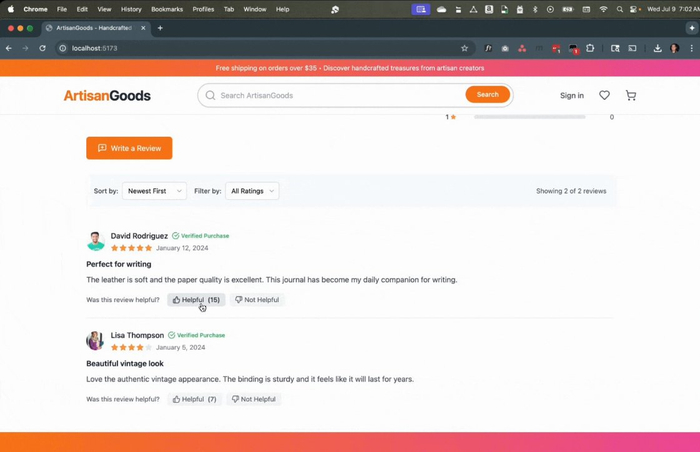 （AI编写的评论系统）