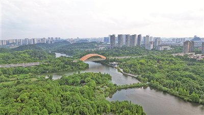 图为绿意盎然的观山湖公园（本报资料图片）。