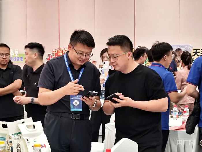 采购商在对接  （央广网发  马晓杉  摄）