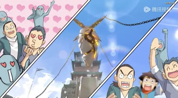 延续漫画分格的《斗破苍穹》动态漫，图源腾讯视频