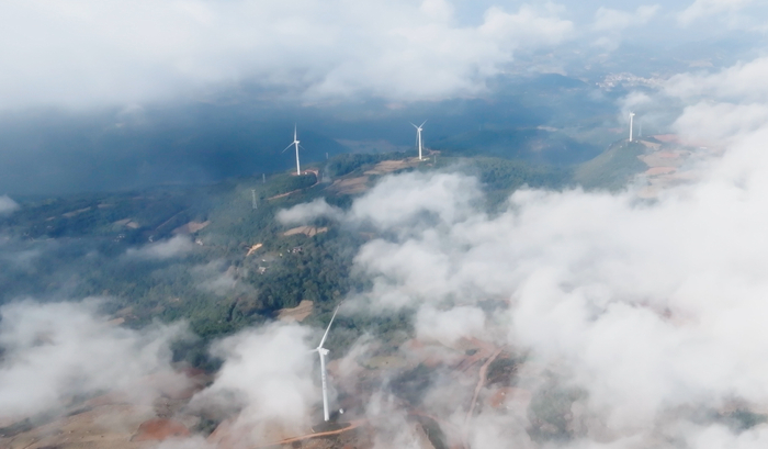 ▲ 三峡云南弥勒石洞山风电场  三峡科研院供图